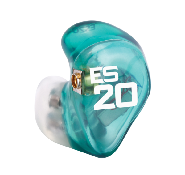 A single Westone ES20 Earphone in a captivating light green shade