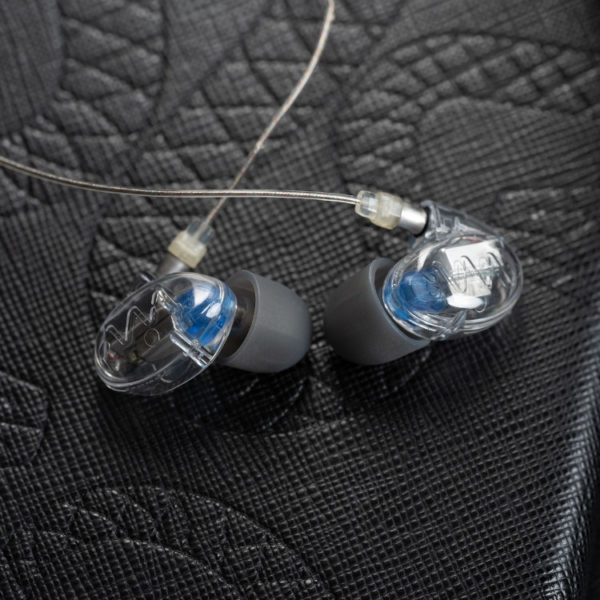 A pair of Westone Audio Pro-X20 in-ear monitors (IEMs) with a cable.