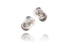 Westone Audio Pro-X50 in-ear monitors (IEMs) in clear color, without a cable.