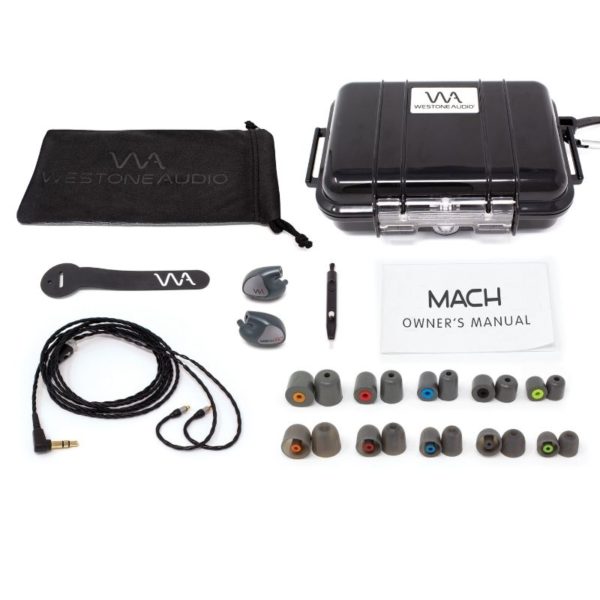 Accessories included with Westone Audio MACH60 high fidelity earphones